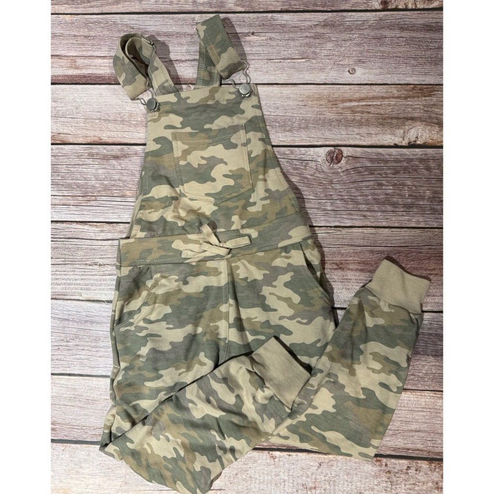 Girls Camo Print Overalls